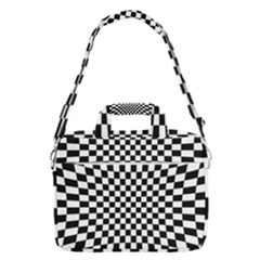 Illusion Checkerboard Black And White Pattern Macbook Pro 13  Shoulder Laptop Bag 