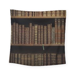 Books Covers Book Case Old Library Square Tapestry (small) by Amaryn4rt