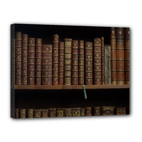 Books Covers Book Case Old Library Canvas 16  X 12  (stretched) by Amaryn4rt