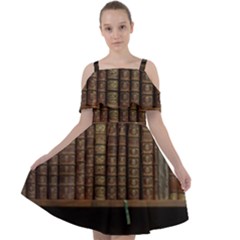 Books Covers Book Case Old Library Cut Out Shoulders Chiffon Dress by Amaryn4rt