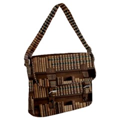 Books Bookcase Old Books Historical Buckle Messenger Bag by Amaryn4rt