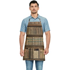 Books Bookcase Old Books Historical Kitchen Apron