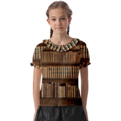 Books Bookcase Old Books Historical Kids  Frill Chiffon Blouse by Amaryn4rt