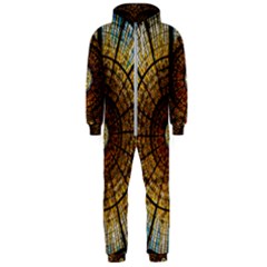 Barcelona Stained Glass Window Hooded Jumpsuit (men) by Amaryn4rt