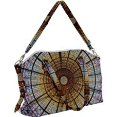 Barcelona Stained Glass Window Canvas Crossbody Bag by Amaryn4rt