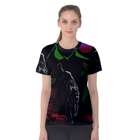 Nature Night Foliage Mountains Women s Cotton Tee by Amaryn4rt