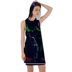 Nature Night Foliage Mountains Racer Back Hoodie Dress by Amaryn4rt