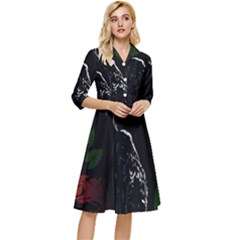 Nature Night Foliage Mountains Classy Knee Length Dress by Amaryn4rt