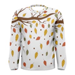 Autumn Isolated Blade Branch Men s Long Sleeve Tee