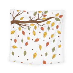 Autumn Isolated Blade Branch Square Tapestry (small) by Amaryn4rt