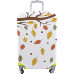 Autumn Isolated Blade Branch Luggage Cover (large)