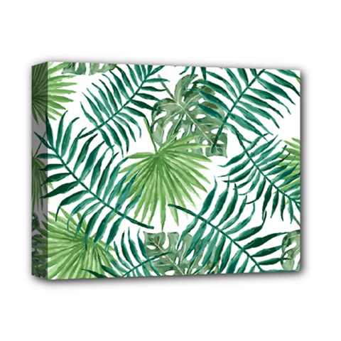 Leaves Background Wallpaper Pattern Deluxe Canvas 14  X 11  (stretched)