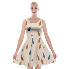 Raindrops Water Drops Pattern Velvet Skater Dress by Amaryn4rt