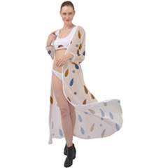 Raindrops Water Drops Pattern Maxi Chiffon Beach Wrap