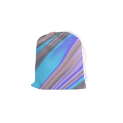 Wave Abstract Texture Design Drawstring Pouch (small)