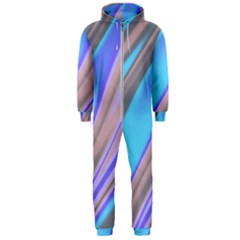 Wave Abstract Texture Design Hooded Jumpsuit (men) by Amaryn4rt