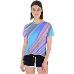 Wave Abstract Texture Design Open Back Sport Tee