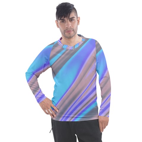 Wave Abstract Texture Design Men s Pique Long Sleeve Tee by Amaryn4rt