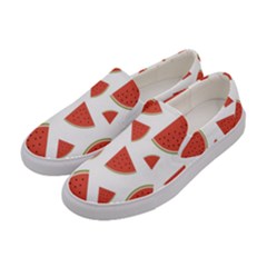 Watermelons Fruits Tropical Fruits Women s Canvas Slip Ons by Amaryn4rt