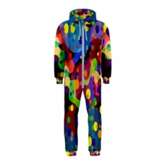 Blobs Dots Abstract Art Waves Hooded Jumpsuit (kids)