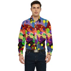 Blobs Dots Abstract Art Waves Men s Long Sleeve  Shirt by Amaryn4rt