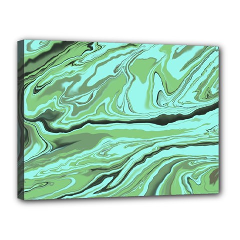 Waves Marbled Abstract Background Canvas 16  X 12  (stretched) by Amaryn4rt