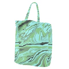 Waves Marbled Abstract Background Giant Grocery Tote by Amaryn4rt