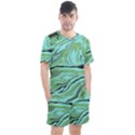 Waves Marbled Abstract Background Men s Mesh Tee and Shorts Set View1