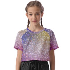 Glitter Particles Pattern Abstract Kids  Basic Tee by Amaryn4rt