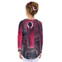 Stranger Things Fantasy Dark  Red Kids  Long Sleeve Tee View2