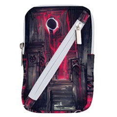 Stranger Things Fantasy Dark  Red Belt Pouch Bag (small) by Amaryn4rt