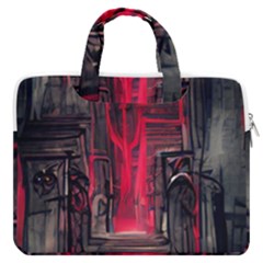 Stranger Things Fantasy Dark  Red Macbook Pro 16  Double Pocket Laptop Bag  by Amaryn4rt