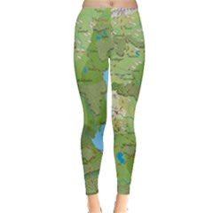 Grand Duchy Of Valderin Fantasy Map Leggings  by Amaryn4rt