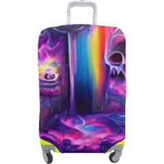 Purple Drawing Digital Art Luggage Cover (large)