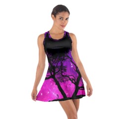 Tree Men Space Universe Surreal Cotton Racerback Dress