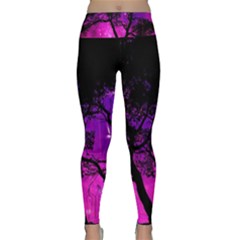 Tree Men Space Universe Surreal Lightweight Velour Classic Yoga Leggings