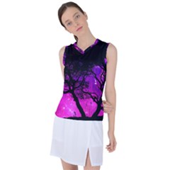 Tree Men Space Universe Surreal Women s Sleeveless Sports Top