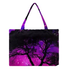 Tree Men Space Universe Surreal Medium Tote Bag by Amaryn4rt