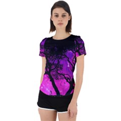 Tree Men Space Universe Surreal Back Cut Out Sport Tee by Amaryn4rt