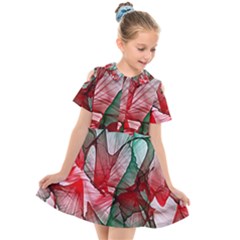 Abstract Pattern Art Colorful Kids  Short Sleeve Shirt Dress by Amaryn4rt