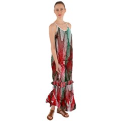 Abstract Pattern Art Colorful Cami Maxi Ruffle Chiffon Dress by Amaryn4rt