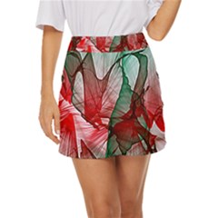 Abstract Pattern Art Colorful Mini Front Wrap Skirt