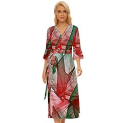 Abstract Pattern Art Colorful Midsummer Wrap Dress