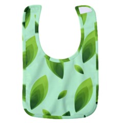 Background Pattern Leaves Nature Baby Bib by Amaryn4rt