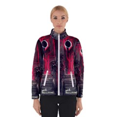 Stranger Things Fantasy Dark  Red Women s Bomber Jacket by Amaryn4rt