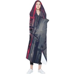 Stranger Things Fantasy Dark  Red Wearable Blanket by Amaryn4rt