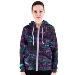 Space Futuristic Shiny Abstraction Women s Zipper Hoodie by Amaryn4rt