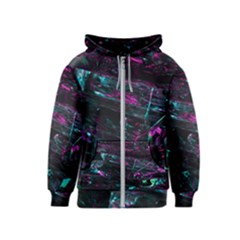 Space Futuristic Shiny Abstraction Kids  Zipper Hoodie by Amaryn4rt