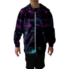 Space Futuristic Shiny Abstraction Kids  Hooded Windbreaker by Amaryn4rt