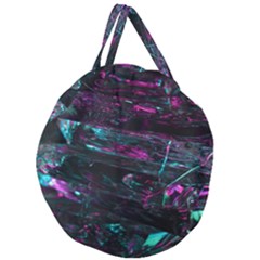 Space Futuristic Shiny Abstraction Giant Round Zipper Tote